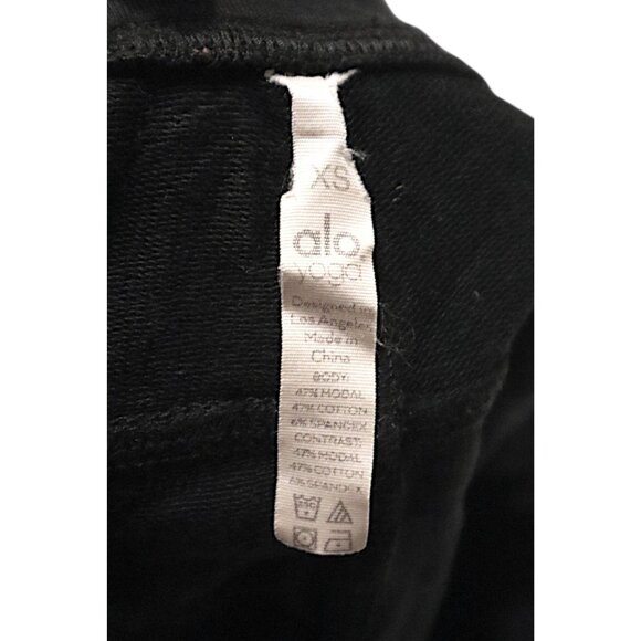 Thrashed Alo Yoga XS Black & Brown Tie-Dye Joggers With Zipper Pockets Grunge - Picture 3 of 13